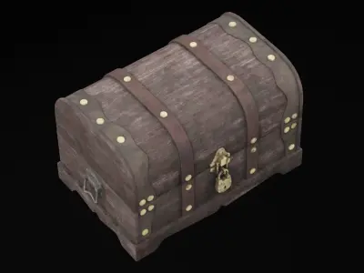 Bounty Treasure Chest Low-poly 3D model