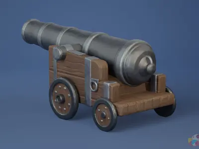Stylized Cannon 3D model
