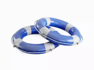 Lifebuoy 05 Low-poly 3D model