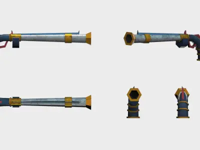 pistol mk1 Low-poly 3D model