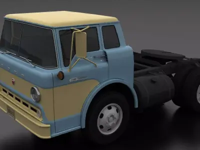 C-Series C-800 Semi Truck 1957 Low-poly 3D model