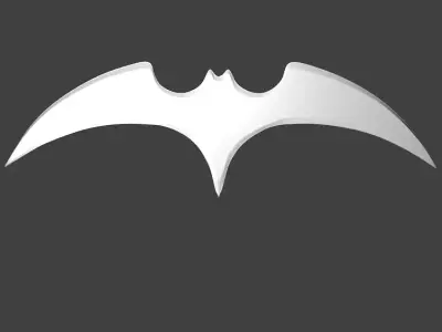 The BATARANG bat symbol Low-poly 3D model