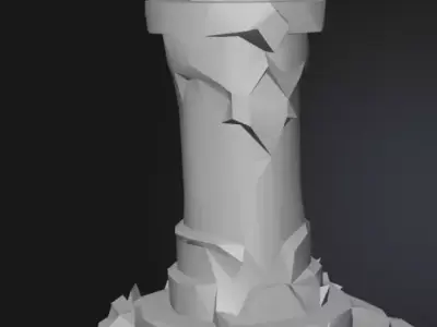 Ancient Pillars Low-poly 3D model get
