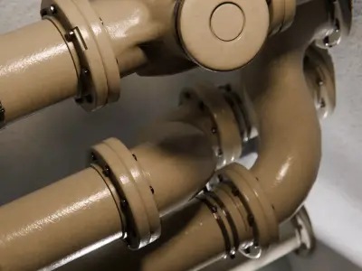 Modular Pipes Low-poly 3D model by mintymeta from CGTrader