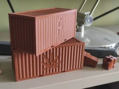 Shipping container 20DV printable 3D print model