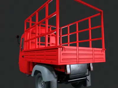  Cargo Autorickshaw With Loader Low-poly 3D model