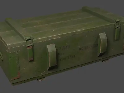 Soviet Military Box - PBR  Low-poly 3D model