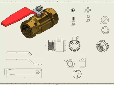 Ball Valve 3D model order