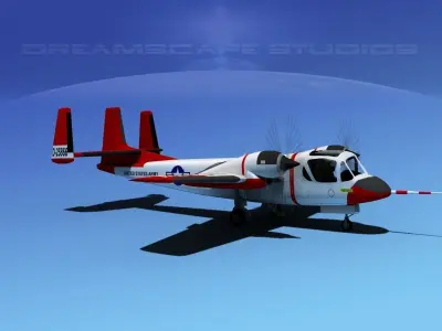 Grumman OV-1D Mohawk V05 3D model
