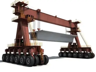 Wheeled beam lifter  3D model