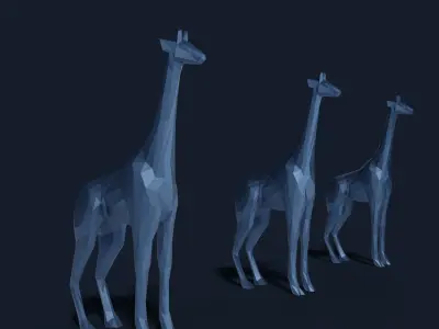 Low Poly Giraffe Low-poly 3D model purchase