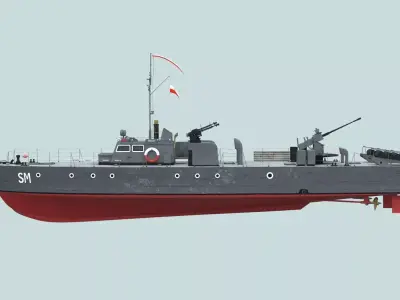 ORP Smialy submarine hunter  3D model