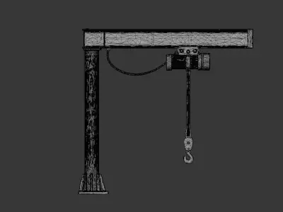 Jib Crane 3D model from CGTrader