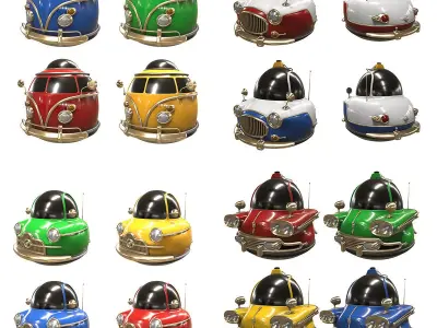 Stylized car 3d model pack