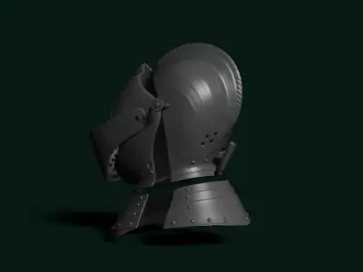 Medieval Helmet IV - 3D printing - Wearable v1 3D print model