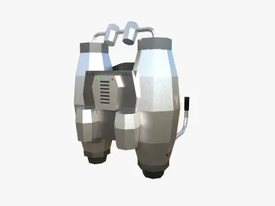 10 Jetpack Low Poly Collection Metal - SciFi Character Design