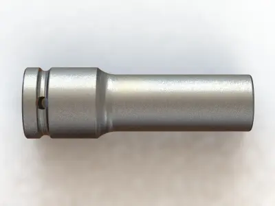 Soquete Longo 10mm x 3-8 pol Long 3D model