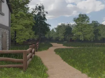 Rustic Village Layout 3D model