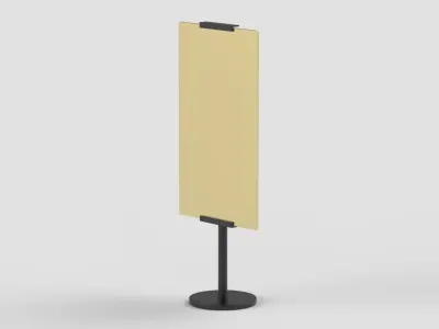 Blank bus stop or cafe and street billboard Mockup 3D model