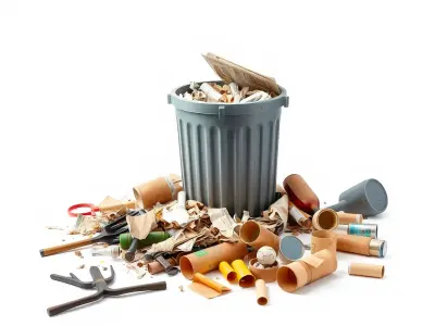 Overflowing Eco-Bin and Recyclable Waste model pack Low-poly 3D model
