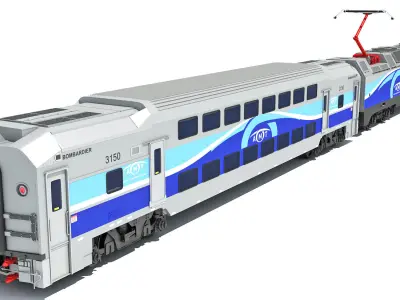 Exo Montreal Passenger Train 3D model