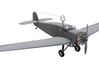 Junkers W 34 Low-poly 3D model purchase