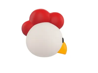 Prop130 Chicken Head 3D model