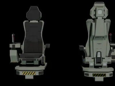 Sci-Fi Pilot-Command Chair 3D model