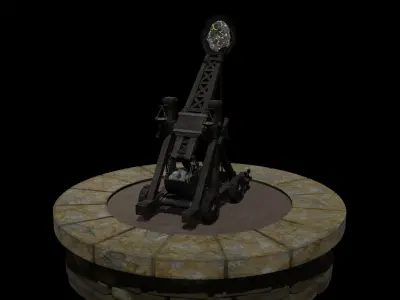 Catapult Low-poly 3D model purchase