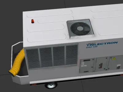 Ground Air Conditioner Unit Low-poly 3D model