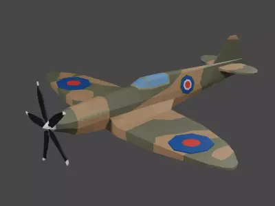 Spitfire Low-poly 3D model purchase
