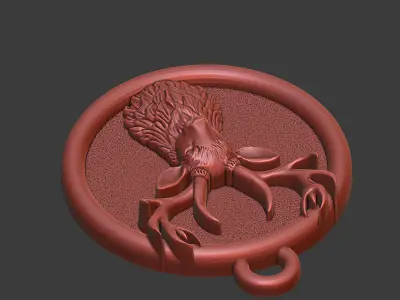 Majestic Stag Medallion 3D print model