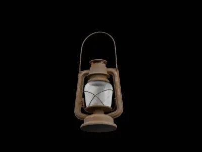 Vintage Lantern Low-poly 3D model