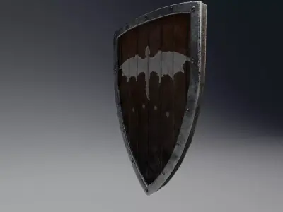 Low Poly Lunar Drake Shield Low-poly 3D model