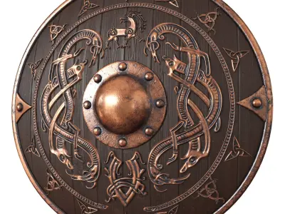 viking Shield 3D model 6