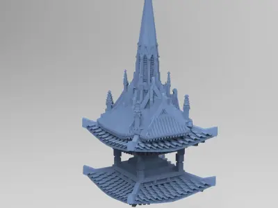 General Warlord Temple top 3 3D model