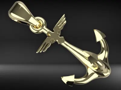 GRAPNEL ANCHOR PENDANT 3D print model