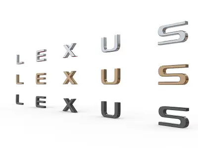 lexus nameplate logo 3D model