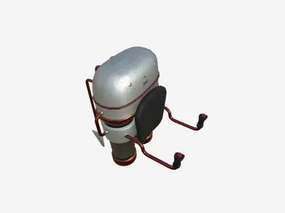Jetpack C07 Red Steel - SciFi Character Design Free low-poly 3D model