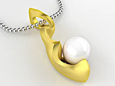 Pearl pendant 3D model