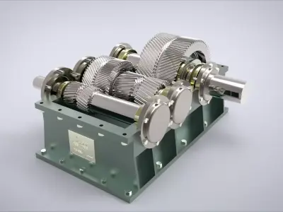 Gear Box Free 3D model