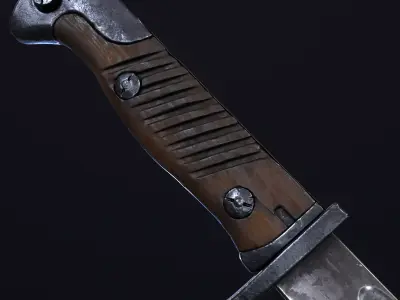Mauser 1898 05 Bayonet Low-poly 3D model