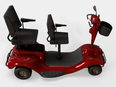 Electric Mobility Motor Scooter Low-poly 3D model