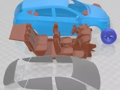 Hyundai Accent 2014 Printable Car 3D print model