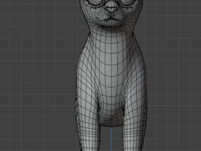 Animation ready fully rigged cat  3D model