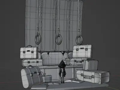 little nightmare game environment 3D model