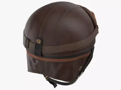 Retro Aviator Helmet 3D model