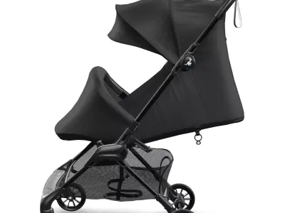 Travel Stroller Low-poly 3D model