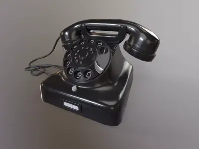Phone vintage Siemens w48 Low-poly 3D model