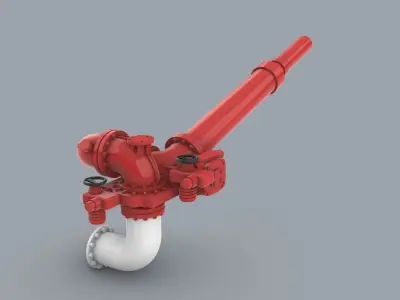 Firepro Cannon Low-poly 3D model